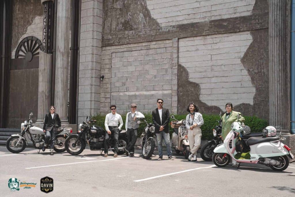 Outdoor event venue at DAVIN CAFE Bangkok for motorcycle gatherings and community events