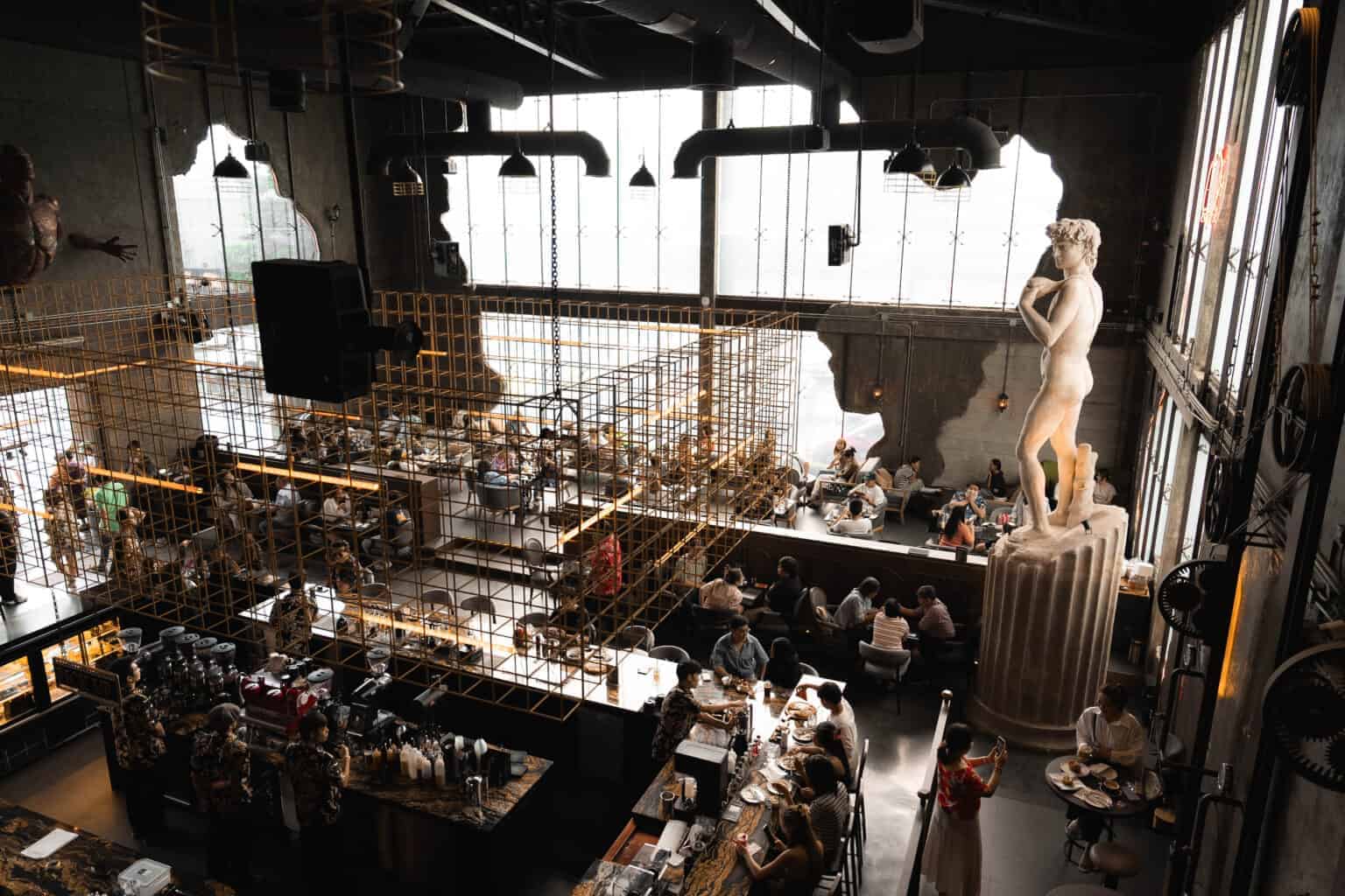 Event venue interior at DAVIN CAFE in Bangkok with spacious European-style event space