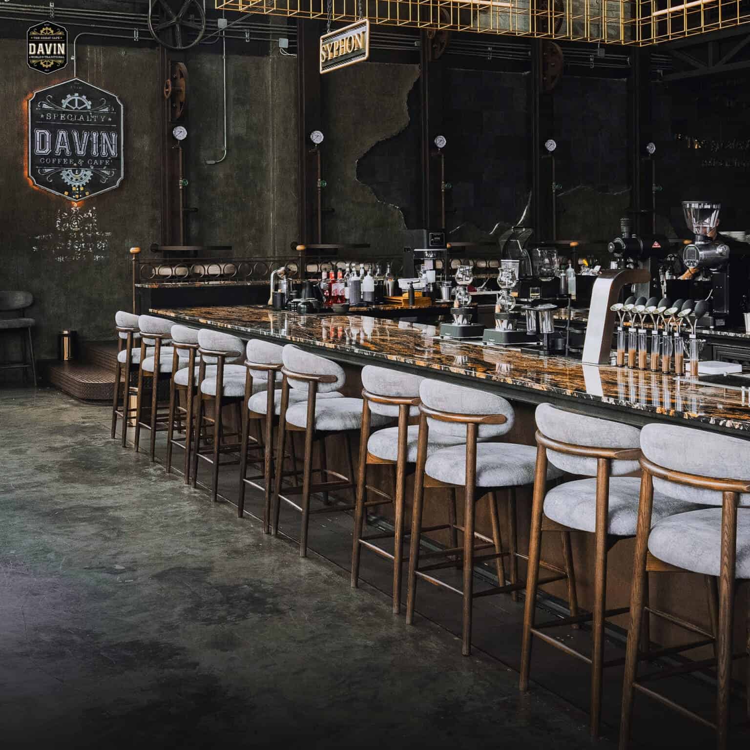 European-inspired event venue interior at DAVIN CAFE Bangkok for private and corporate events