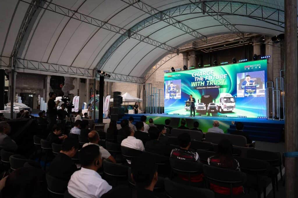 Product launch event venue at DAVIN CAFE Bangkok with professional stage, screen and audience seating